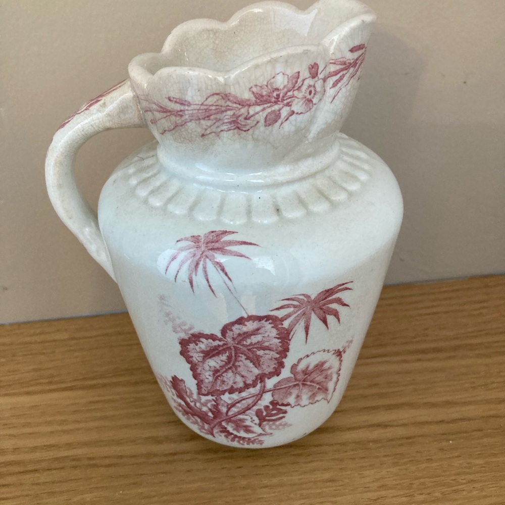 English transferware pitcher "Essex" pattern by Emery, mid-1800s. - Picture 3 of 5